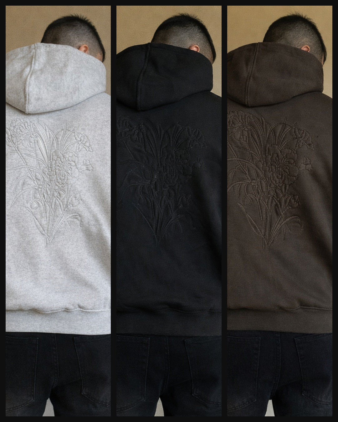 Hoodies Flower Embroidery