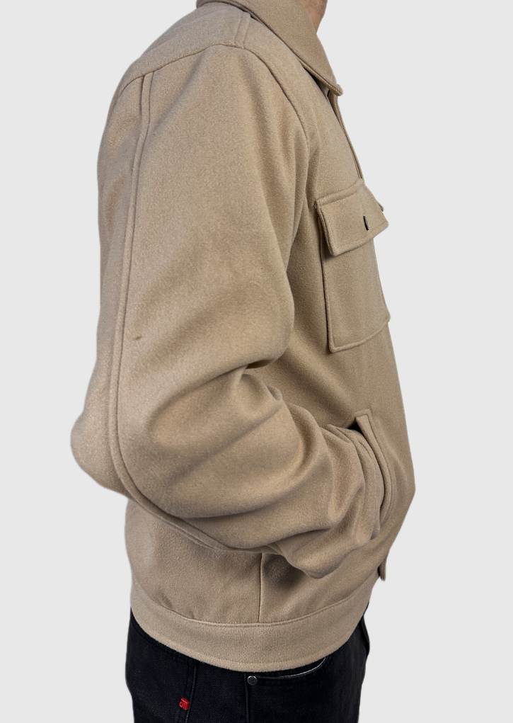 Surchemise Homme Épaisse Hiver– Style Cachemire – Beige