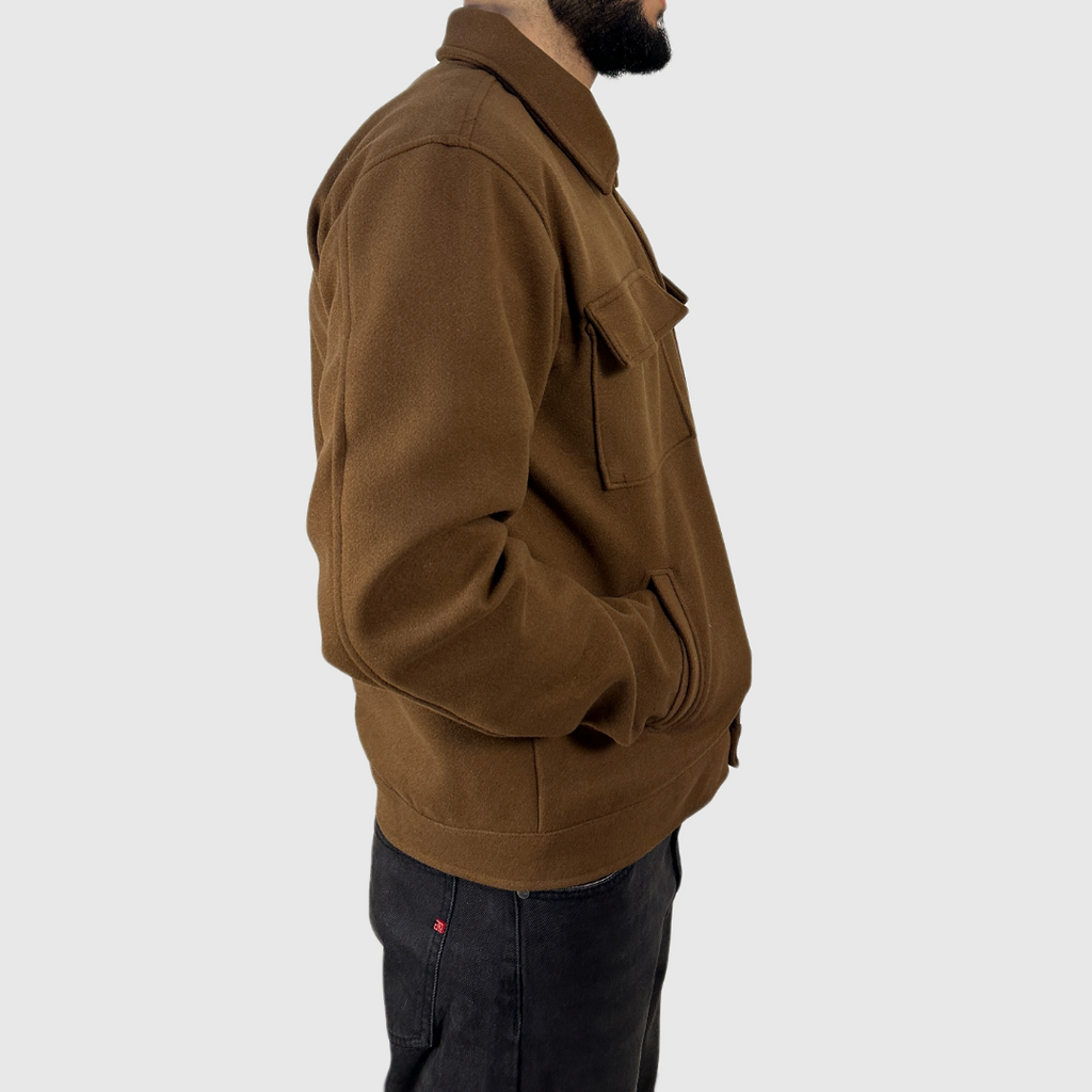 Surchemise Homme Épaisse Hiver – Style Cachemire – marron