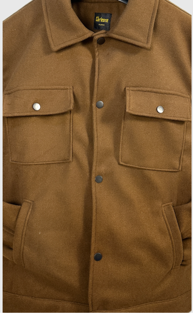 Surchemise Homme Épaisse Hiver – Style Cachemire – marron