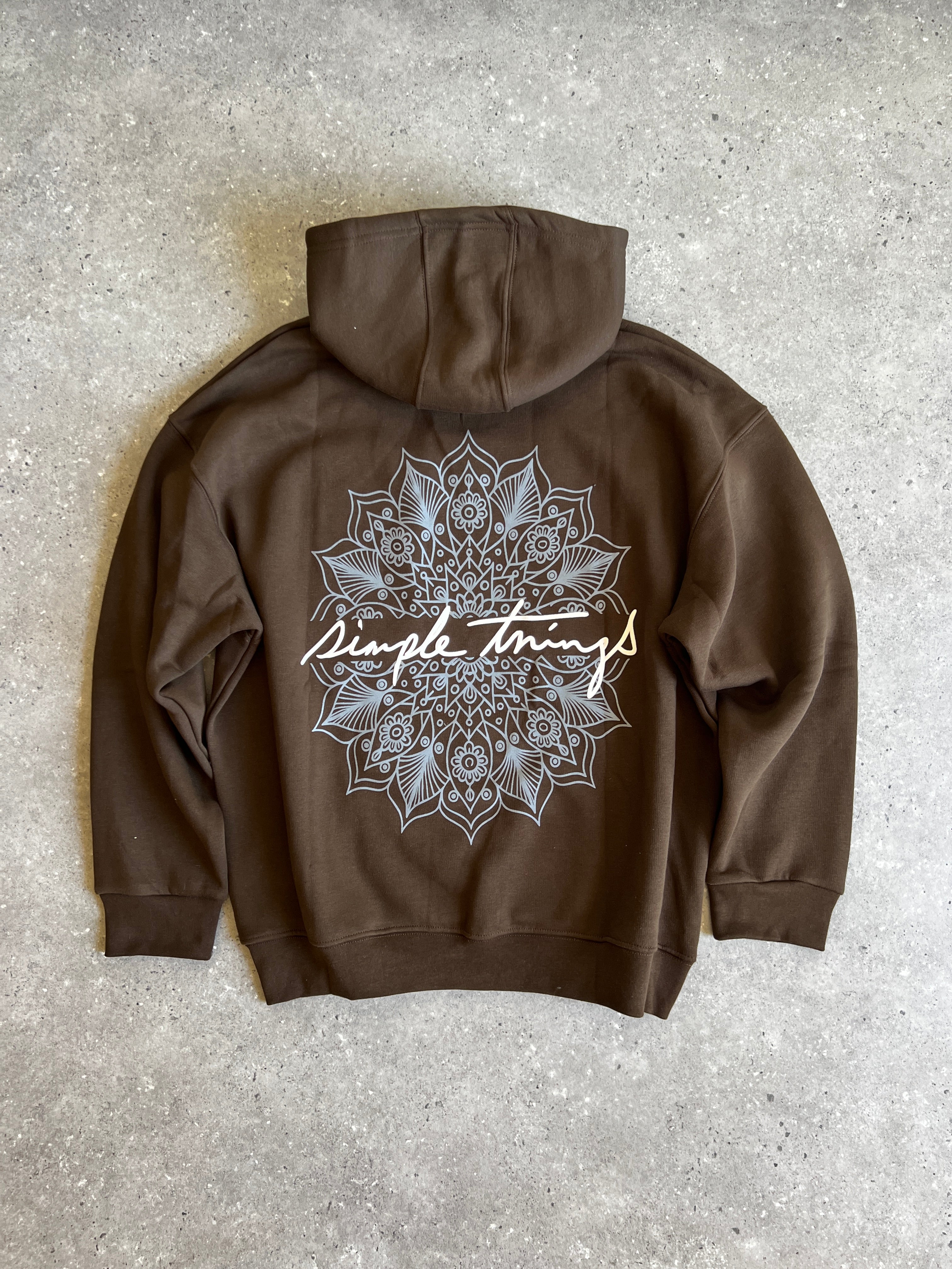 Sweat à capuche oversize – Simple Things (marron)