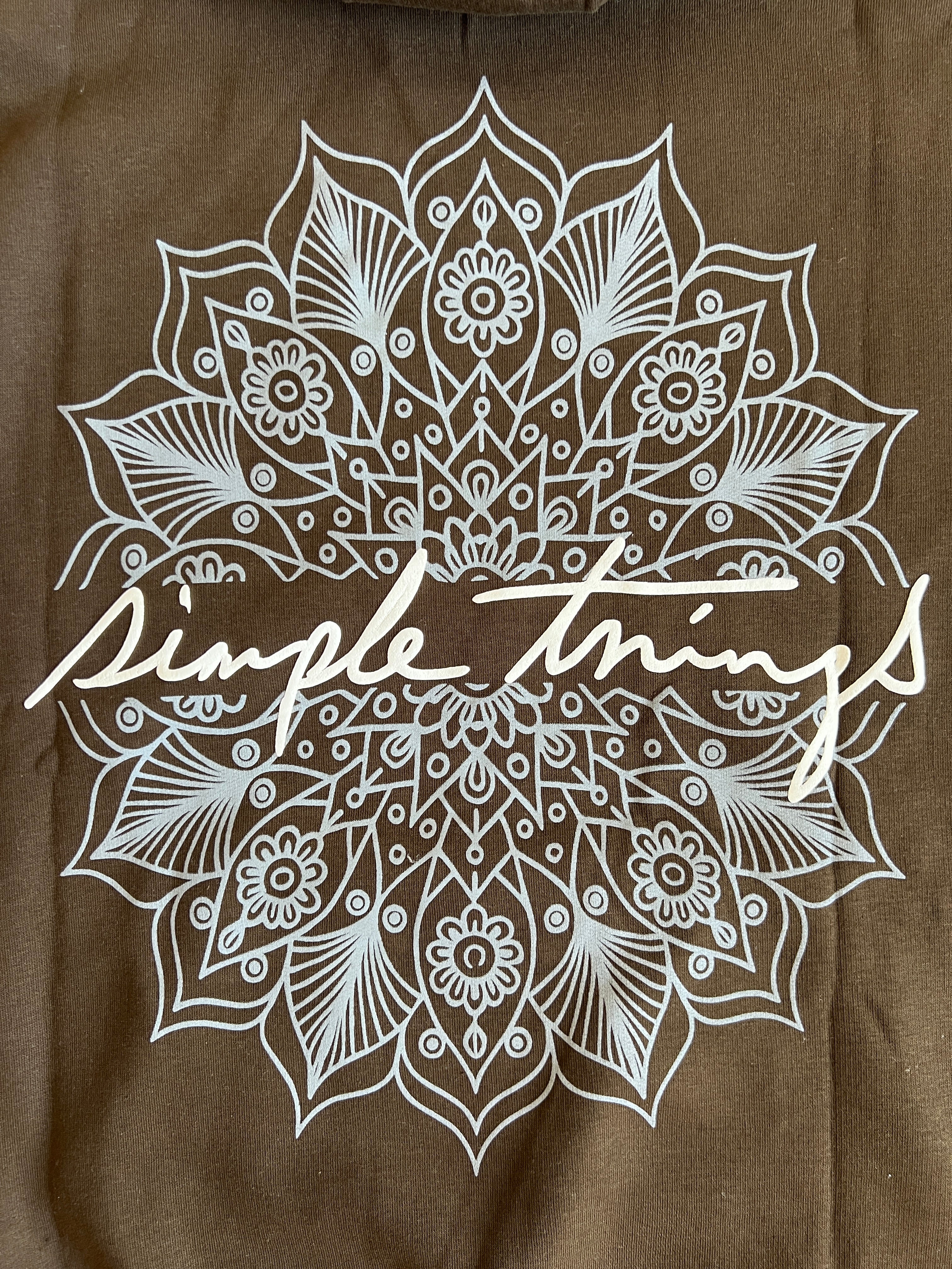 Sweat à capuche oversize – Simple Things (marron)