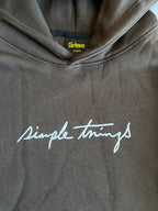 Sweat à capuche oversize – Simple Things (marron)