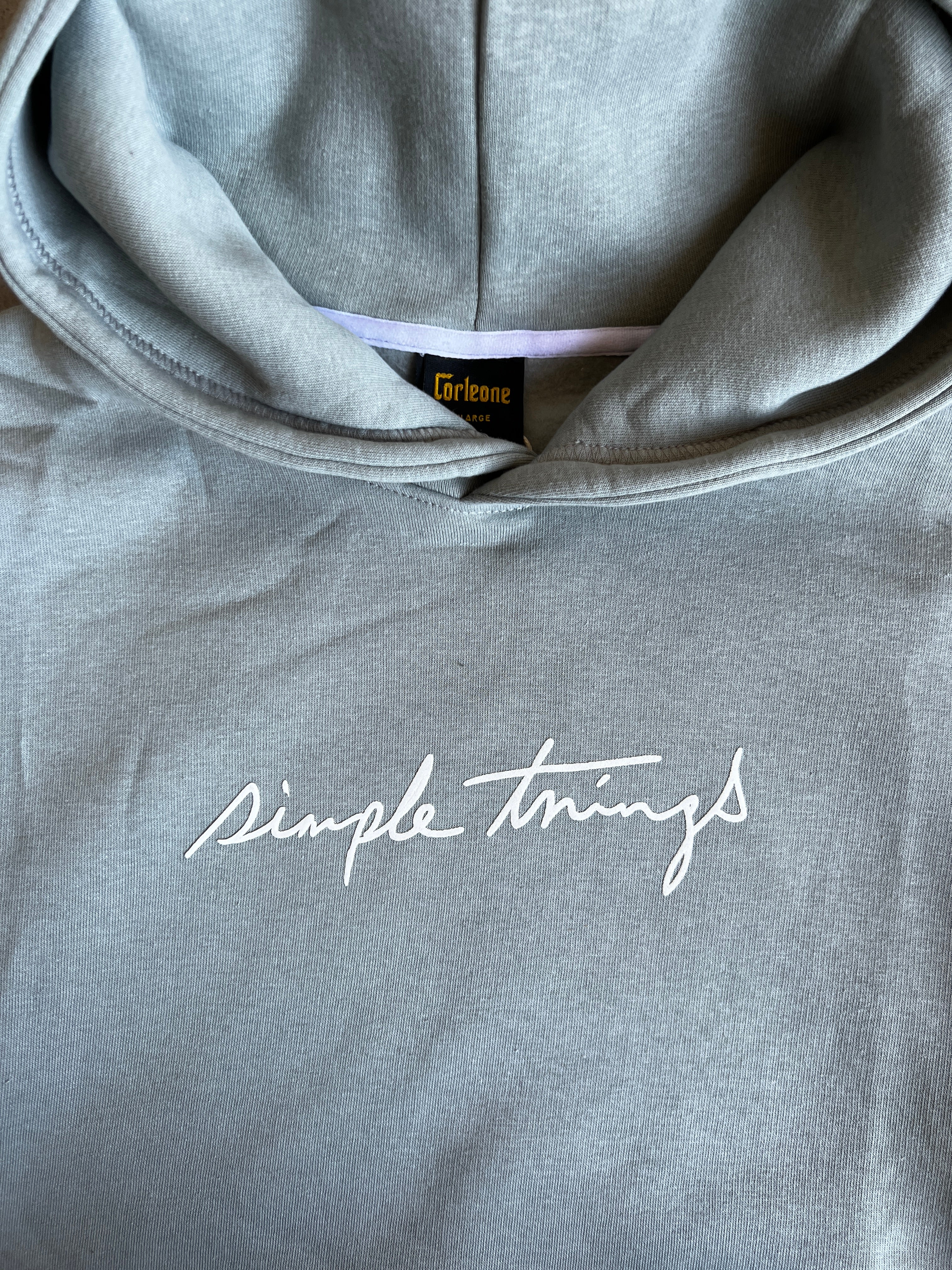 Sweat à capuche oversize – Simple Things (vert sauge)