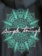 Sweat à capuche oversize – Simple Things (Noir)