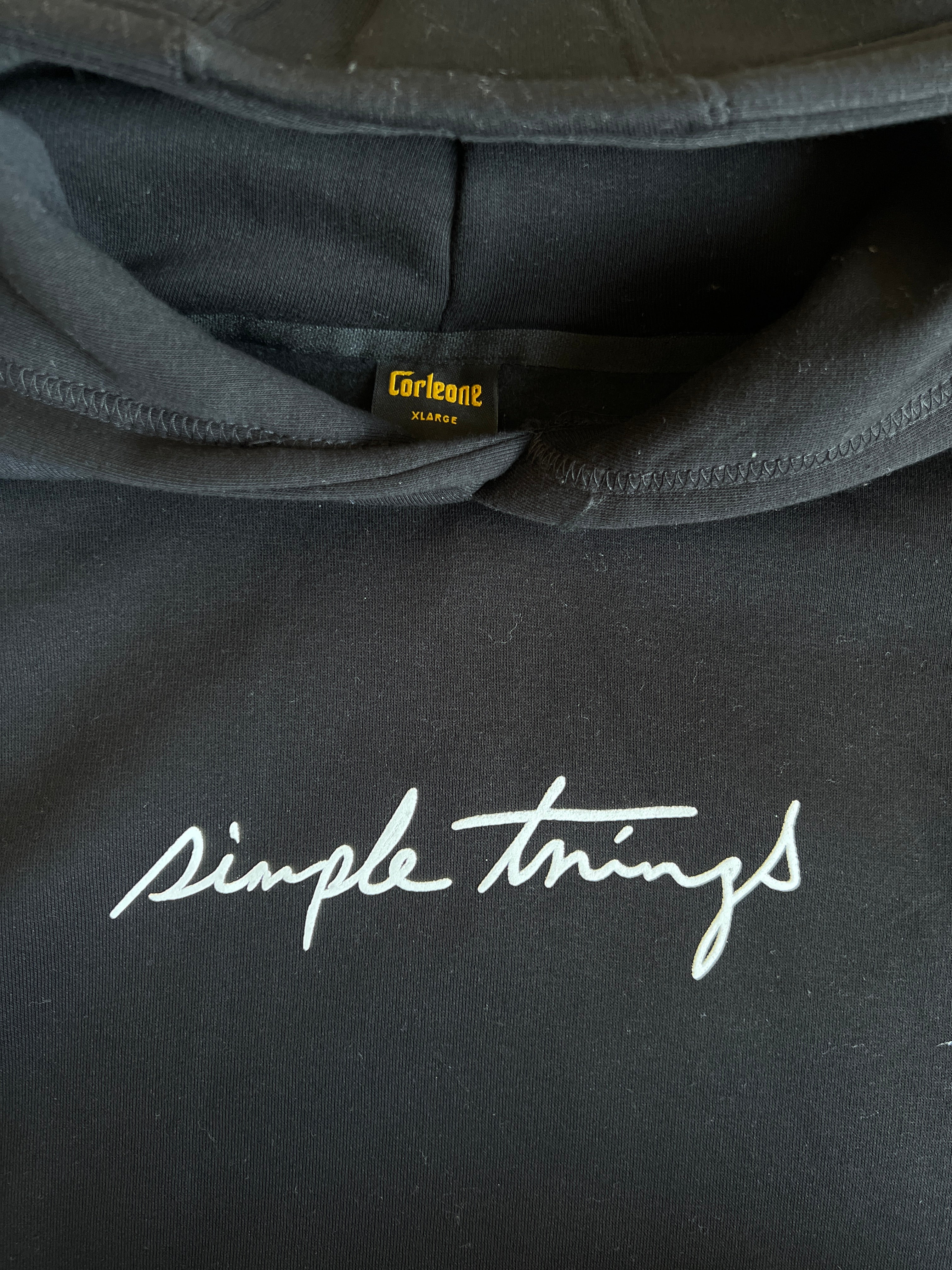 Sweat à capuche oversize – Simple Things (Noir)