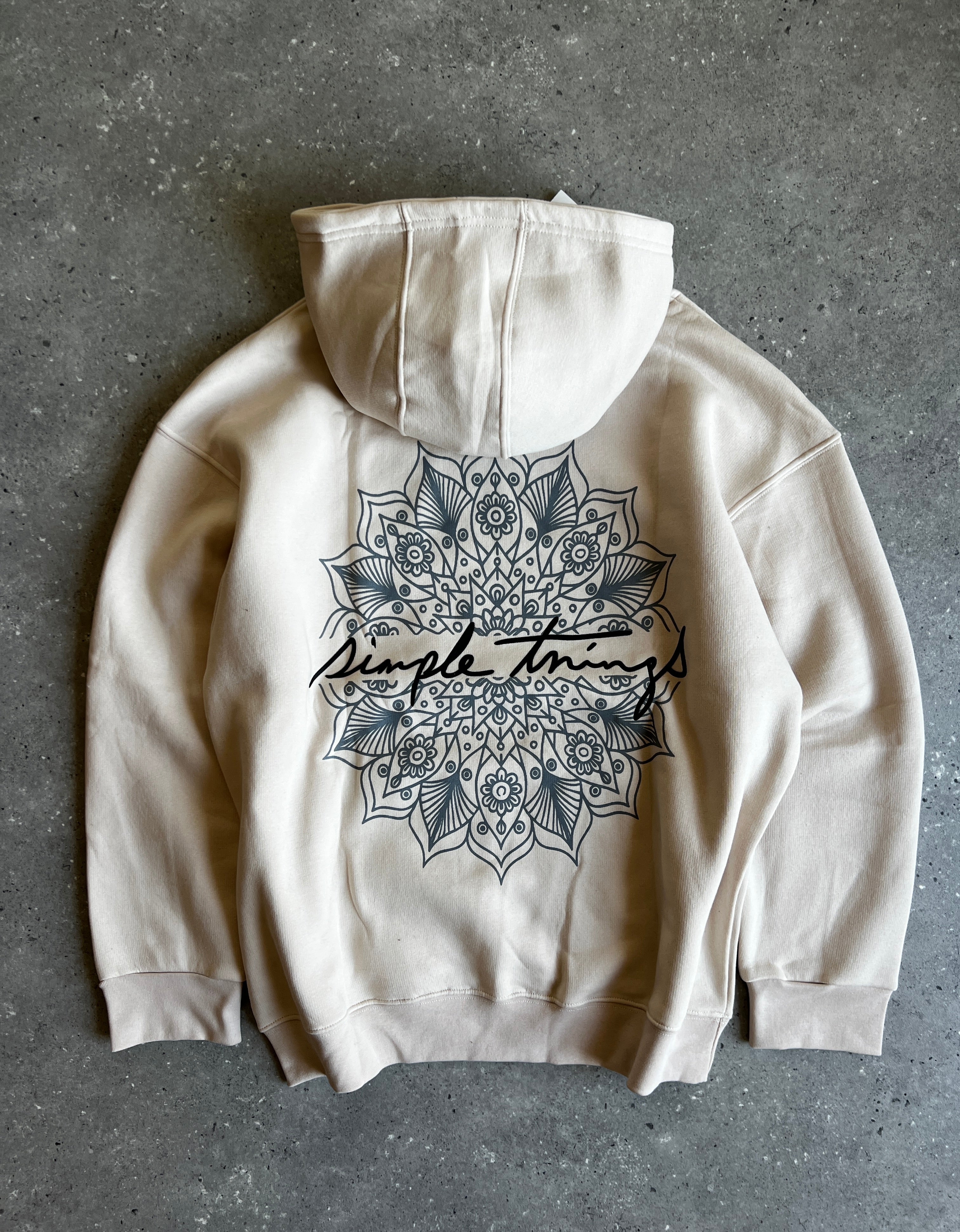 Sweat à capuche oversize – Simple Things (Crème)