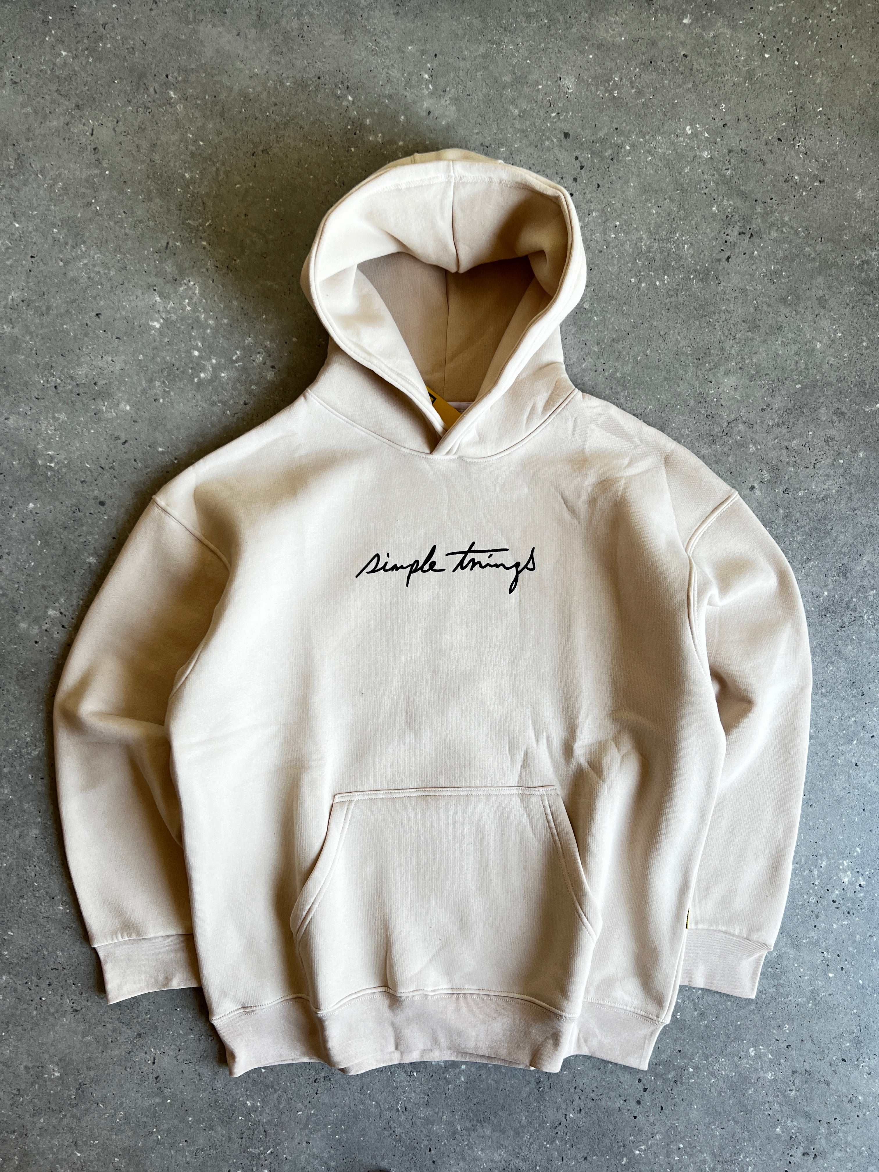 Sweat à capuche oversize – Simple Things (Crème)