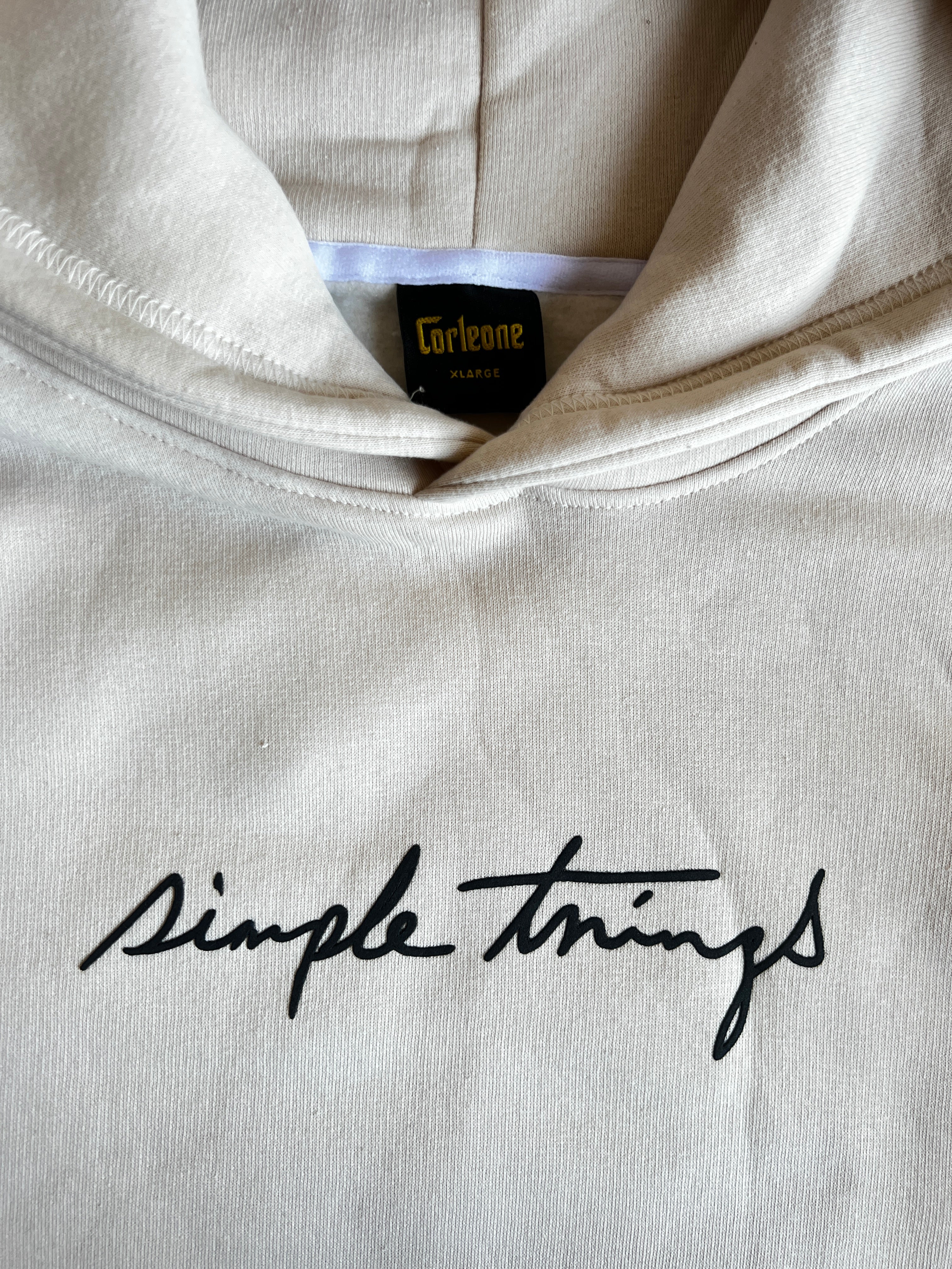Sweat à capuche oversize – Simple Things (Crème)
