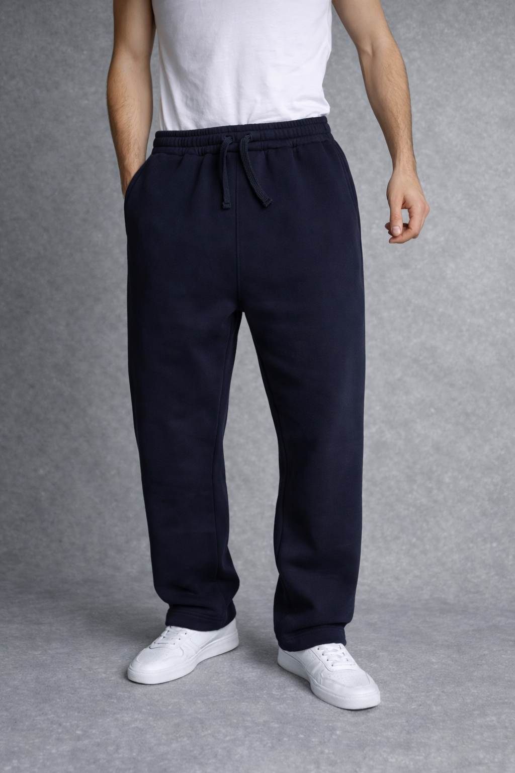 Corleone Navy Blue Baggy Sweatpants – 100% Cotton