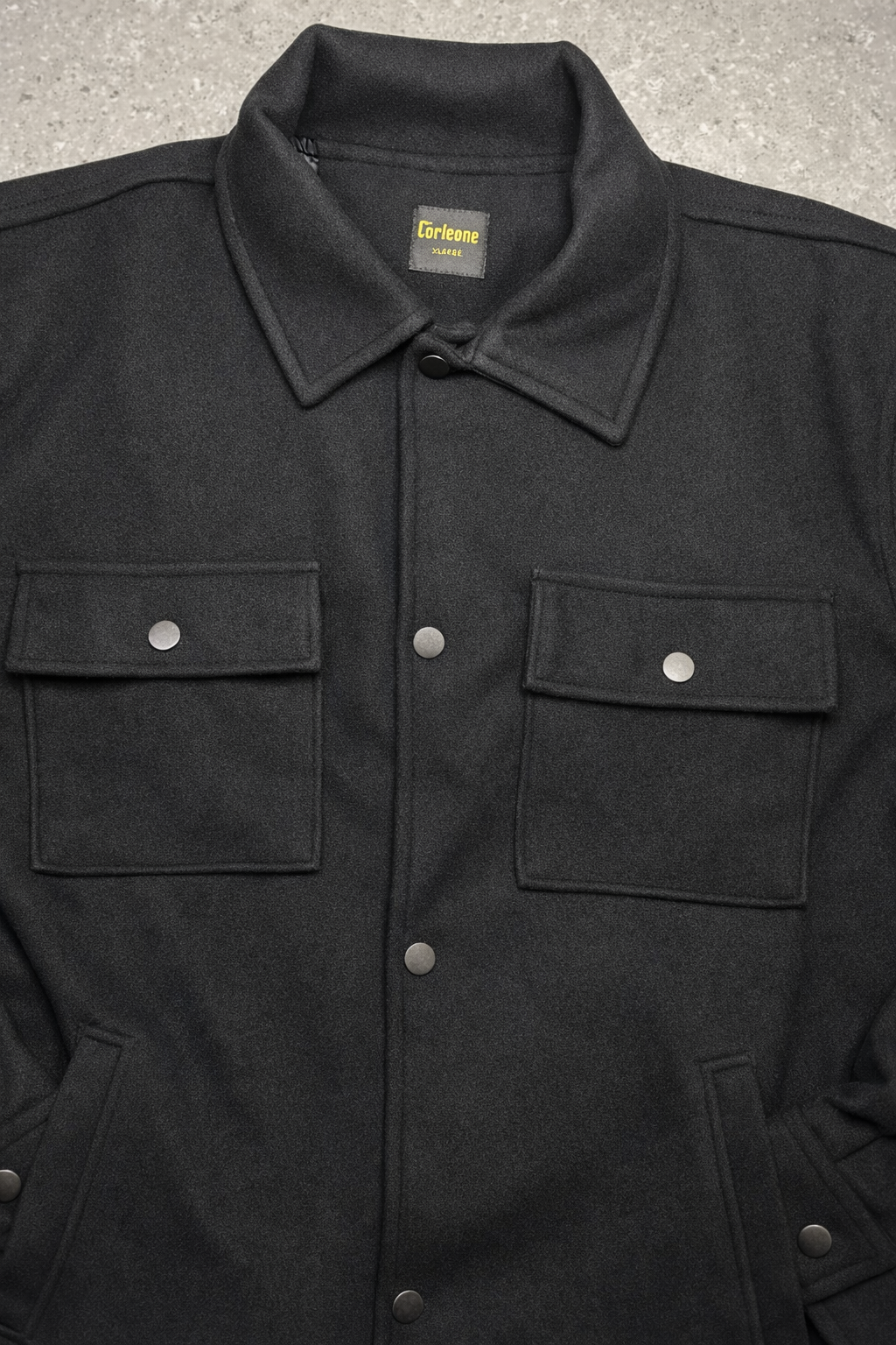 Surchemise Homme Hiver – Épaisse Style Cachemire – Noir