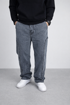 Men’s Baggy Jeans – Straight Fit (Washed Grey)