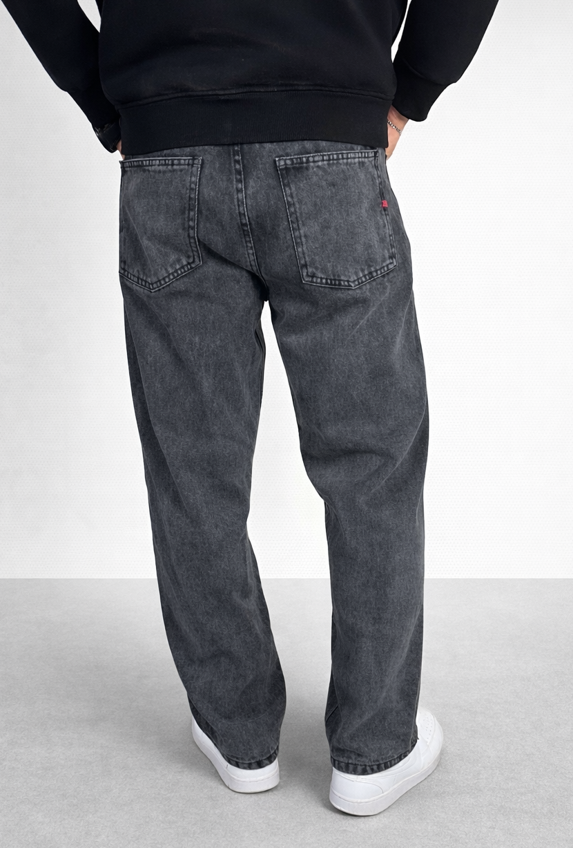 Men’s Straight Fit Denim Jeans (Dark Grey)