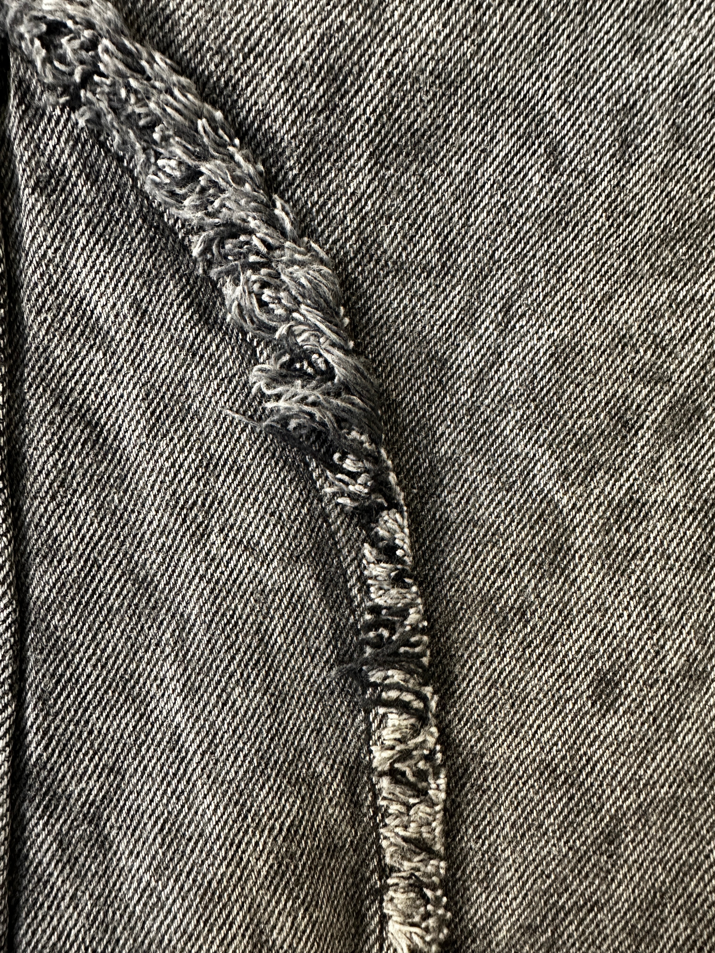 Jeans baggy pour homme – Coupe droite (Gris délavé)