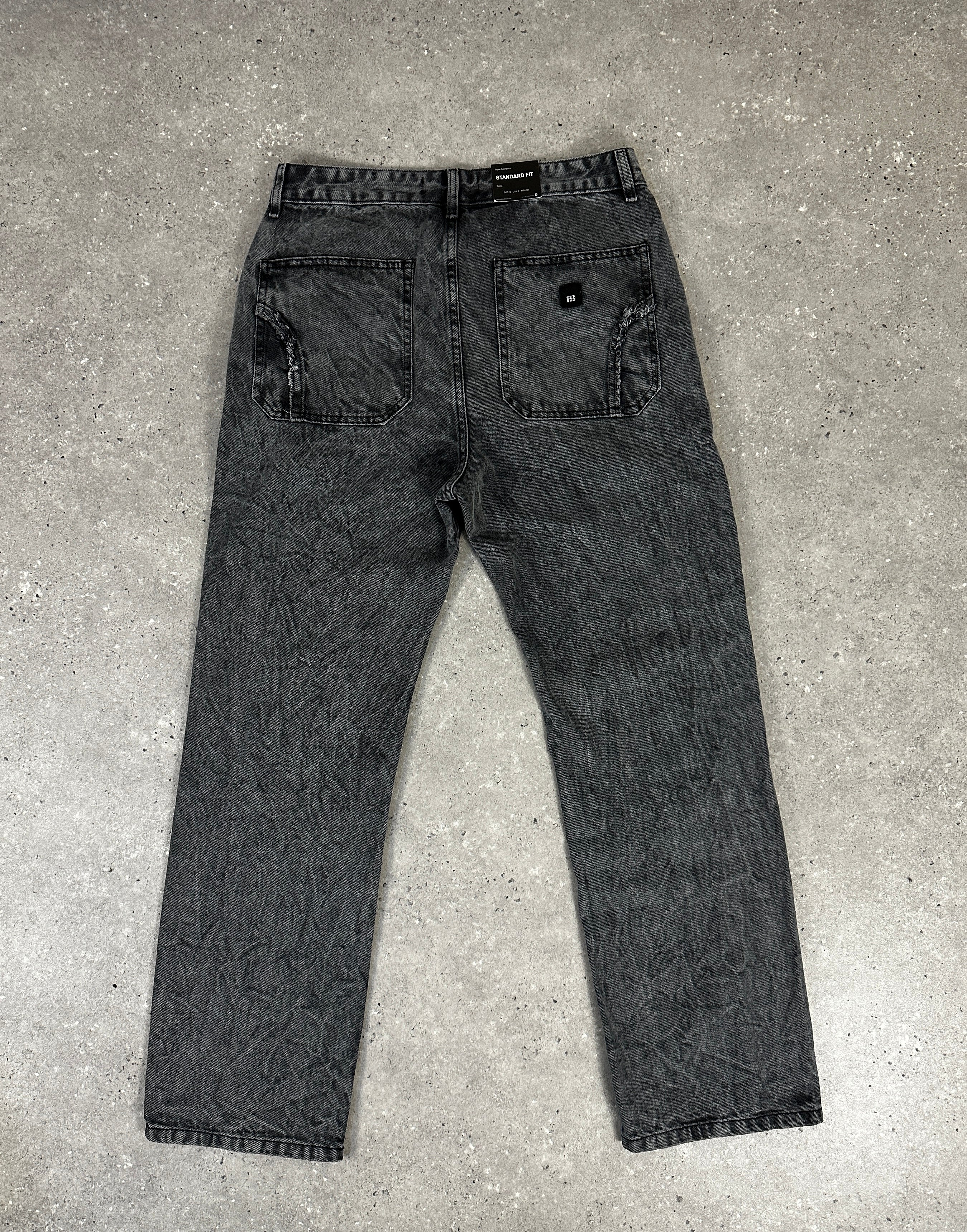 Men’s Baggy Jeans – Straight Fit (Washed Grey)