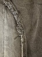 Jeans baggy pour homme – Coupe droite (noir délavé)