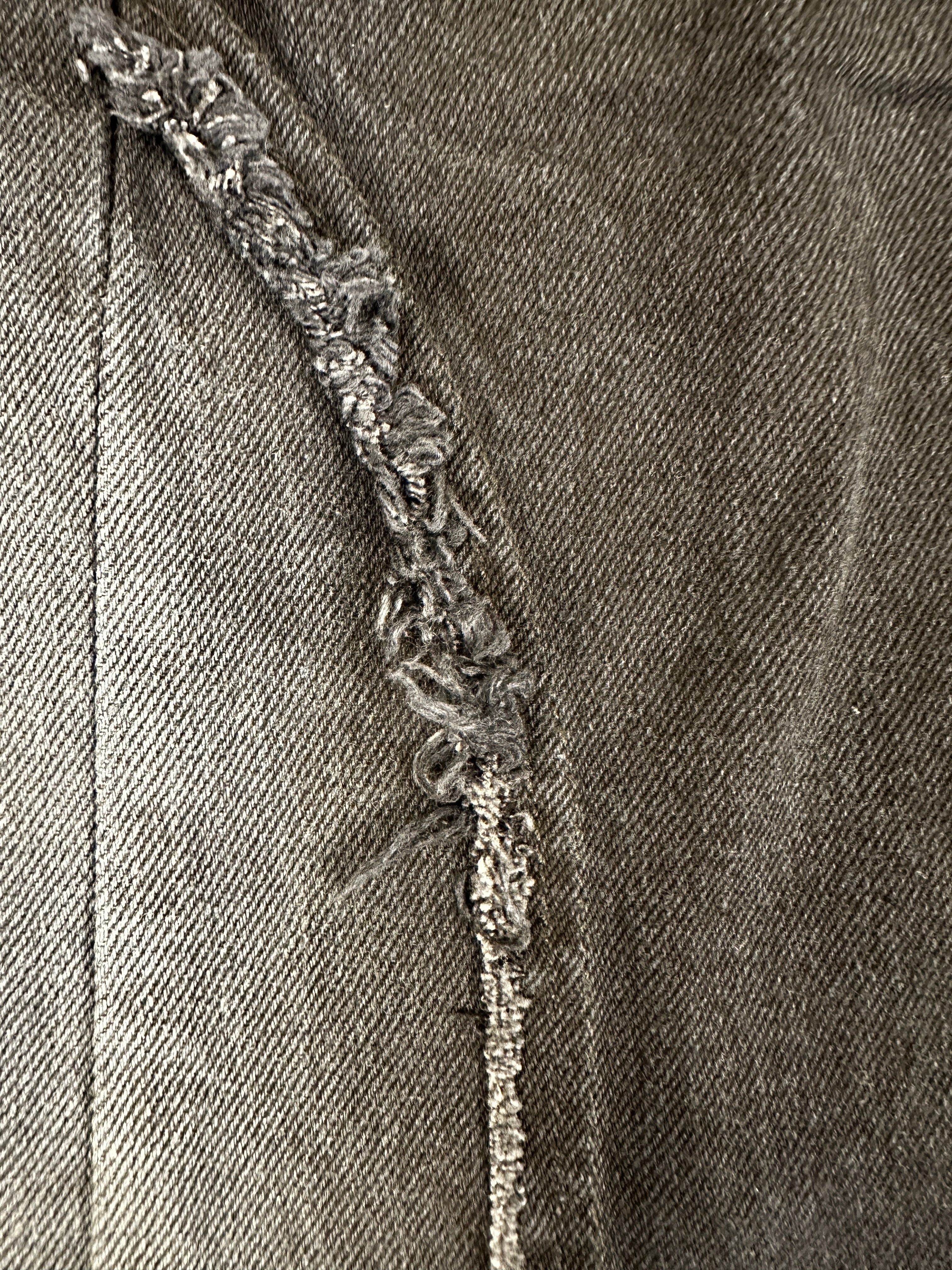 Jeans baggy pour homme – Coupe droite (noir délavé)