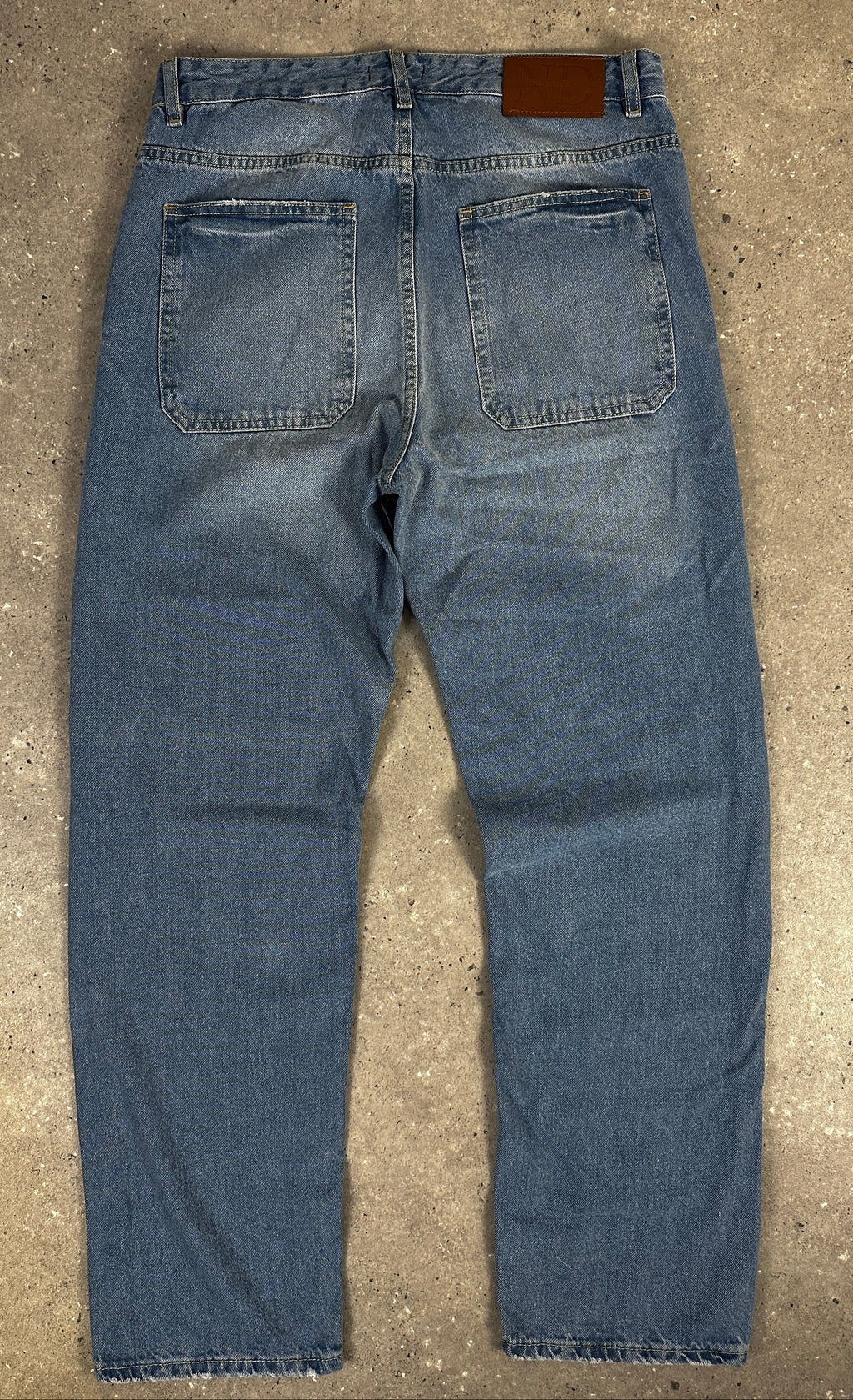 Jean ample pour homme (bleu clair délavé)