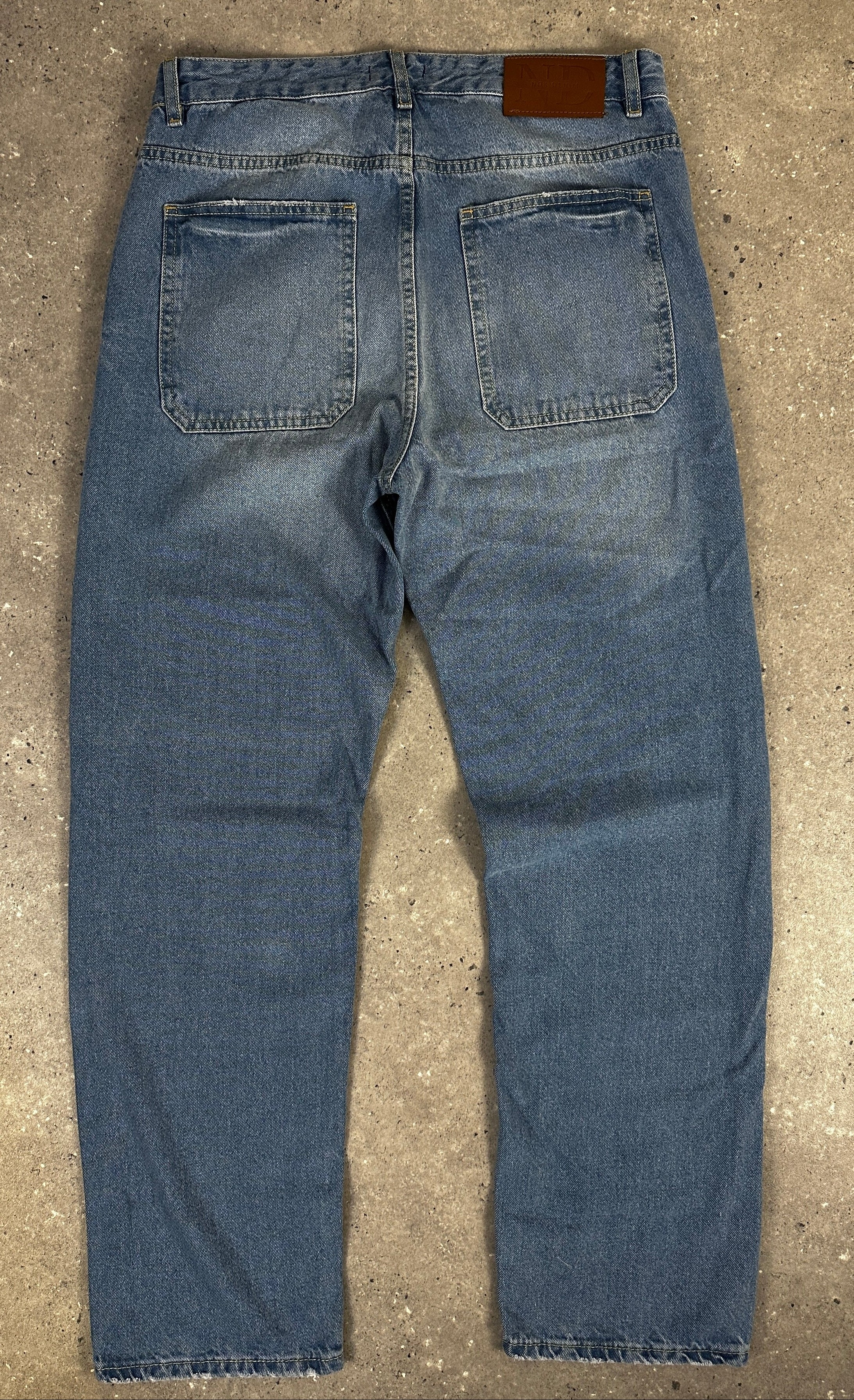 Jean ample pour homme (bleu clair délavé)