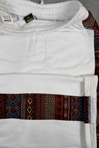 Corleone White Baggy Sweatpants with Signature Side Design