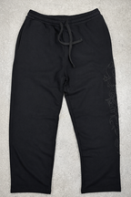 Pantalon de survêtement ample noir Corleone avec motif graphique latéral