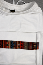 Corleone White Baggy Sweatpants with Signature front Design