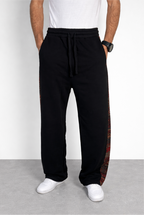 Pantalon de survêtement ample noir Corleone avec motif latéral signature