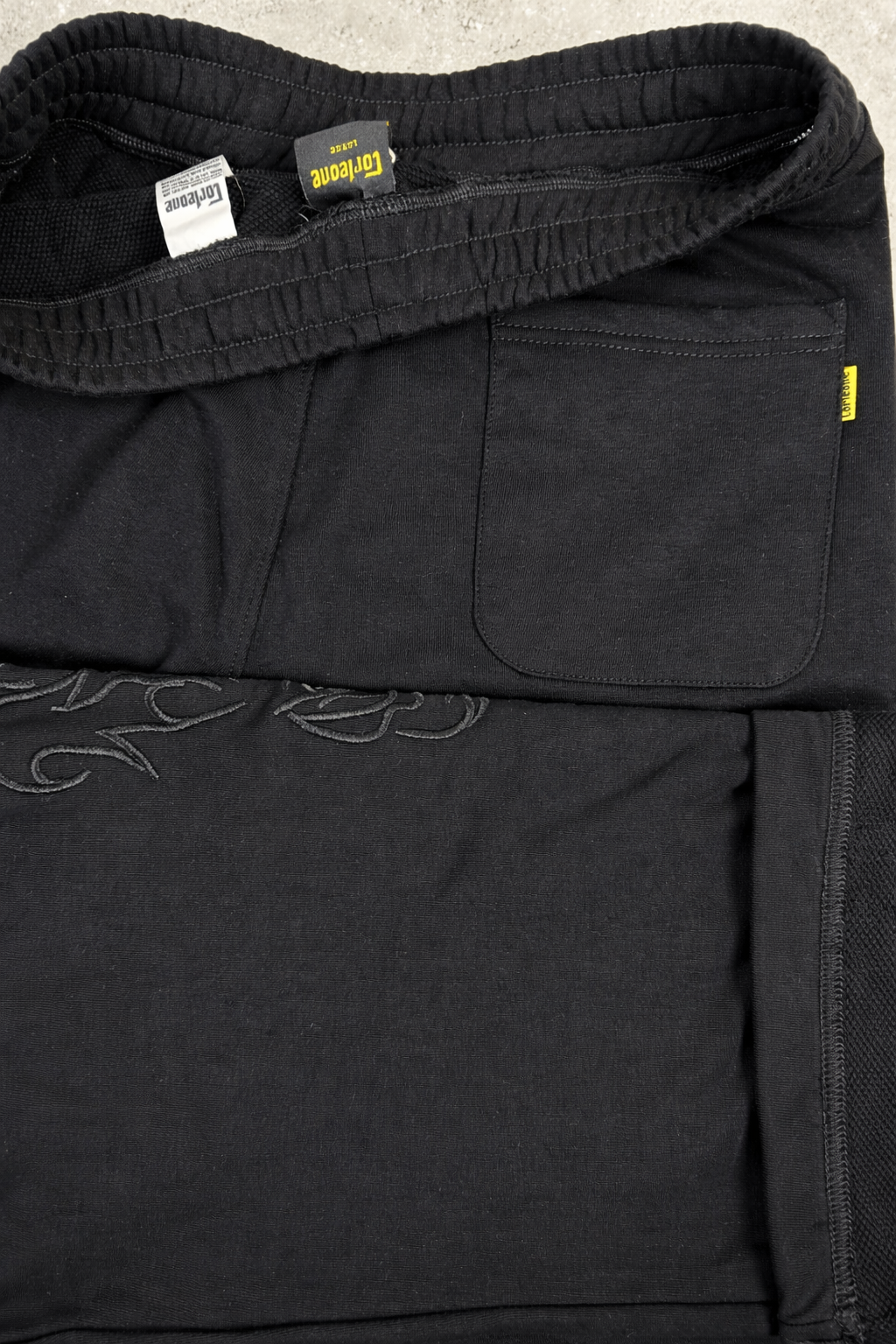 Pantalon de survêtement ample noir Corleone avec motif graphique latéral