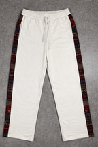 Corleone White Baggy Sweatpants with Signature Side Design