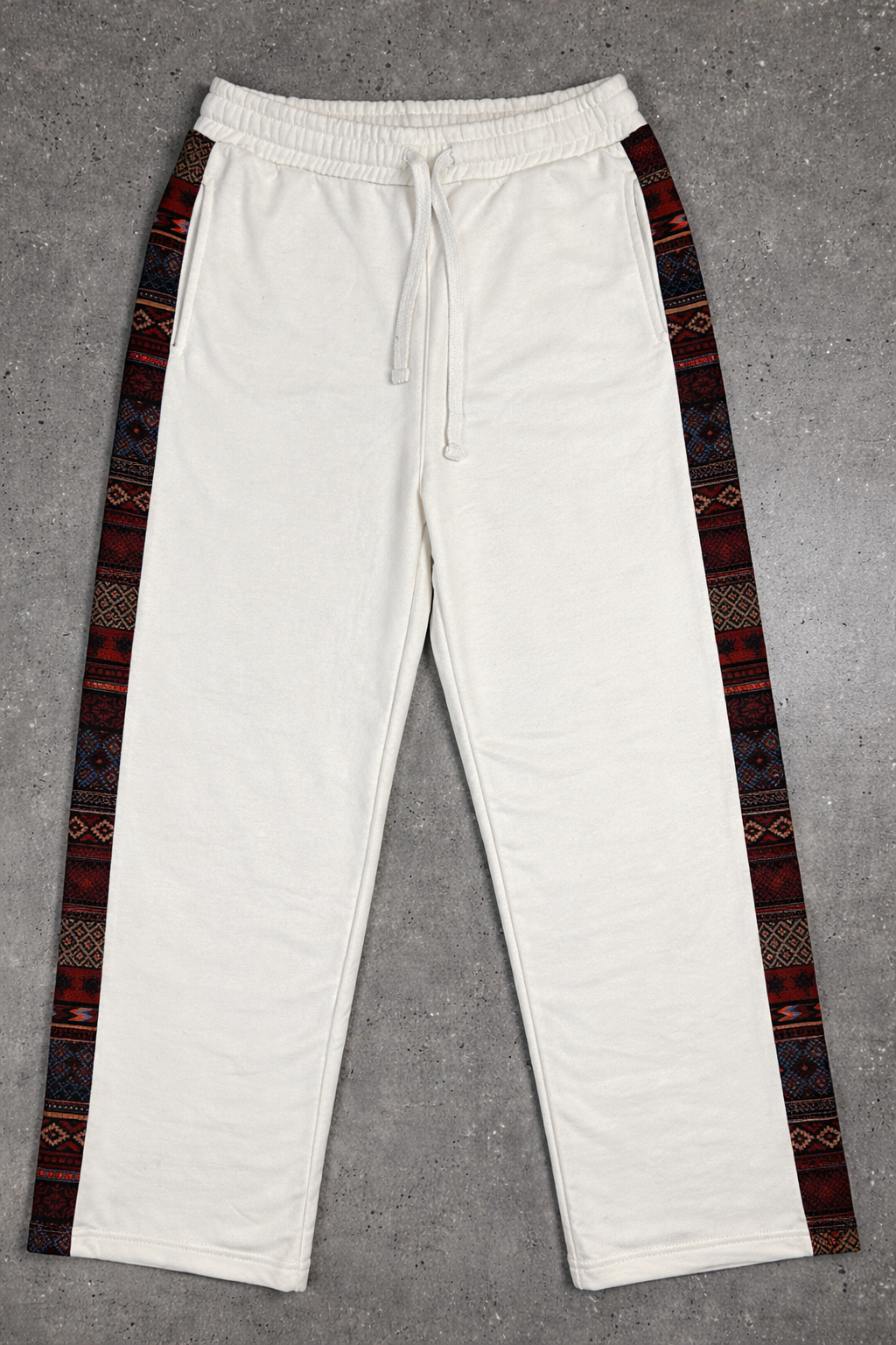 Pantalon de survêtement blanc ample Corleone avec motif latéral signature