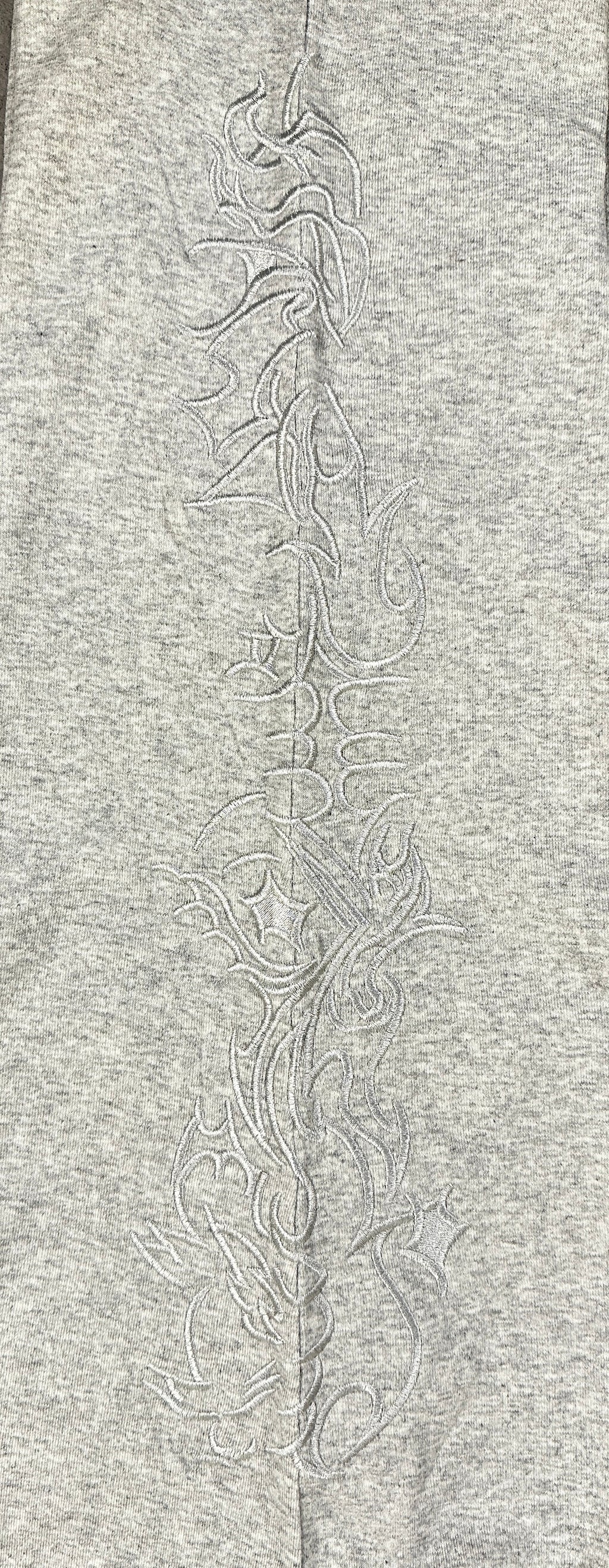 Pantalon de survêtement ample gris Corleone avec motif graphique latéral