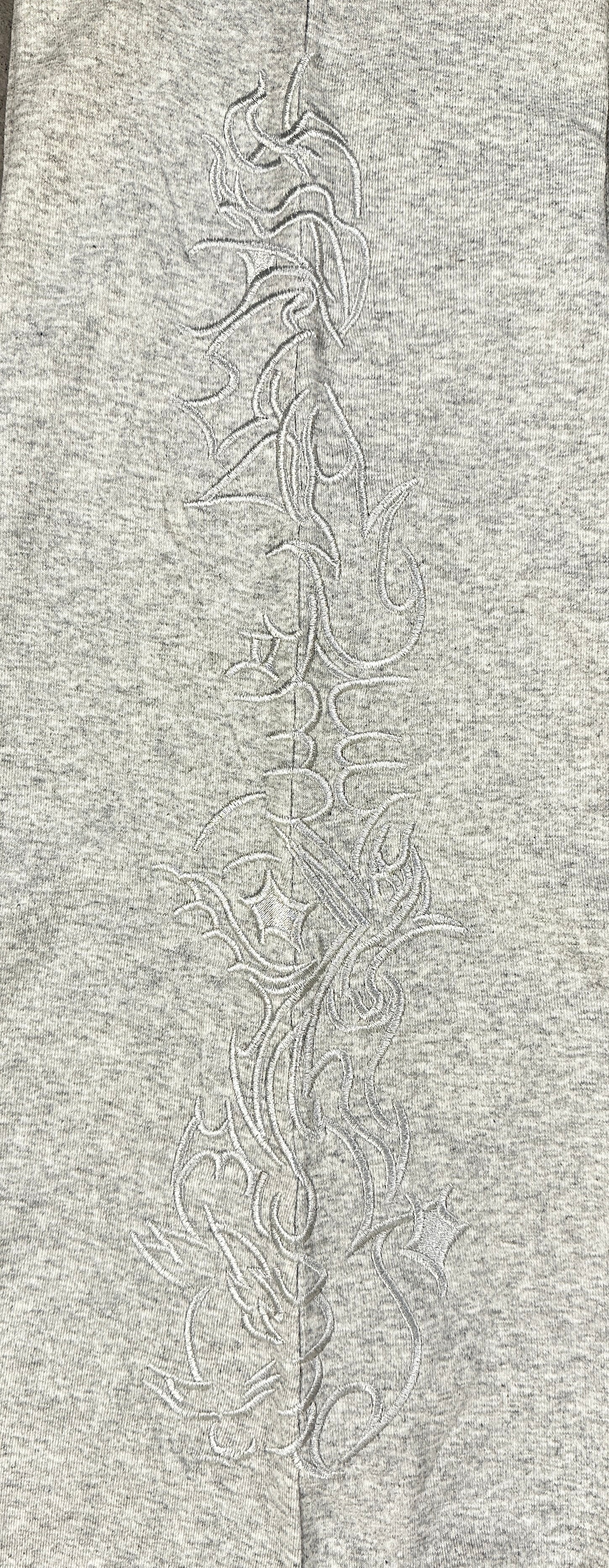 Pantalon de survêtement ample gris Corleone avec motif graphique latéral