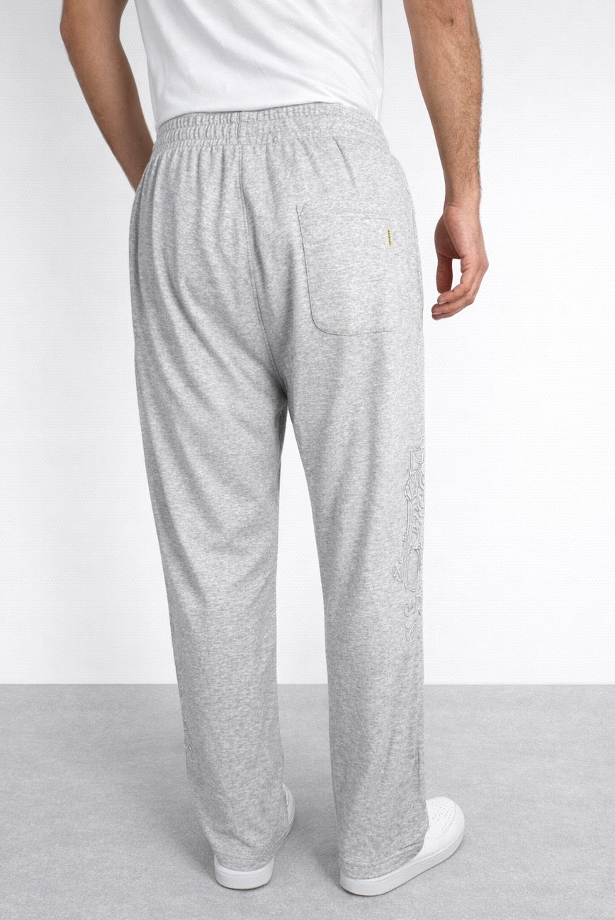 Pantalon de survêtement ample gris Corleone avec motif graphique latéral