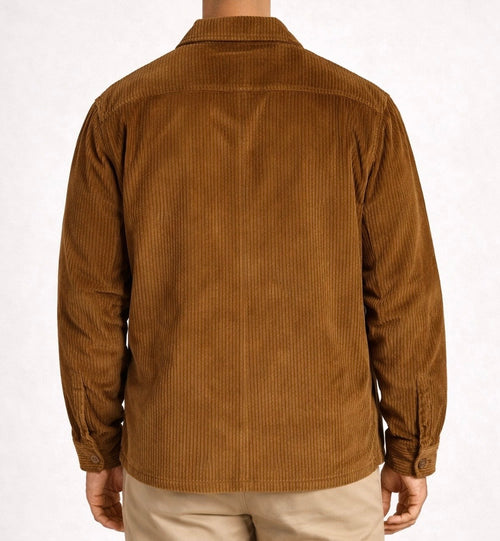 Surchemise en velours côtelé marron Corleone
