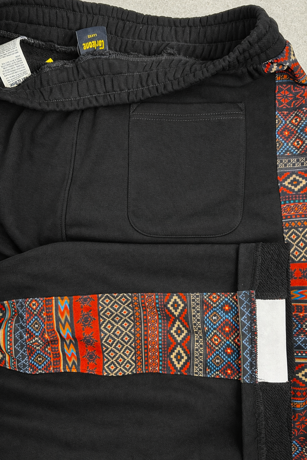 Pantalon de survêtement ample noir Corleone avec motif latéral signature